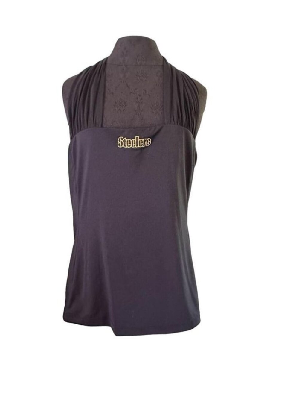 Steelers Sports Halter Top XL Black Built In Bra NFL Team Sports Pittsburgh